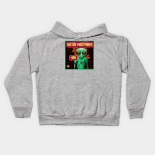 Funny Alien Retro Sci Fi Kids Hoodie